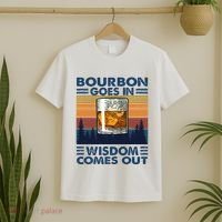Bourbon Goes In Wisdom Comes Out Bourbon Drinking Lover T-Shirt thumb 2