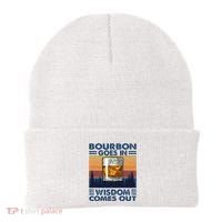 Bourbon Goes In Wisdom Comes Out Bourbon Drinking Lover Beanie thumb 0