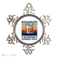 Bourbon Goes In Wisdom Comes Out Bourbon Drinking Lover Ornament thumb 0