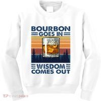 Bourbon Goes In Wisdom Comes Out Bourbon Drinking Lover Kids Sweatshirt thumb 0