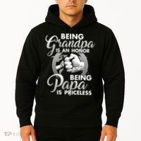 Being Grandpa Is An Honor Being Papa Is Priceless Hoodie thumb 2