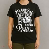 Being Grandpa Is An Honor Being Papa Is Priceless T-Shirt thumb 4