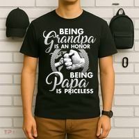 Being Grandpa Is An Honor Being Papa Is Priceless T-Shirt thumb 6