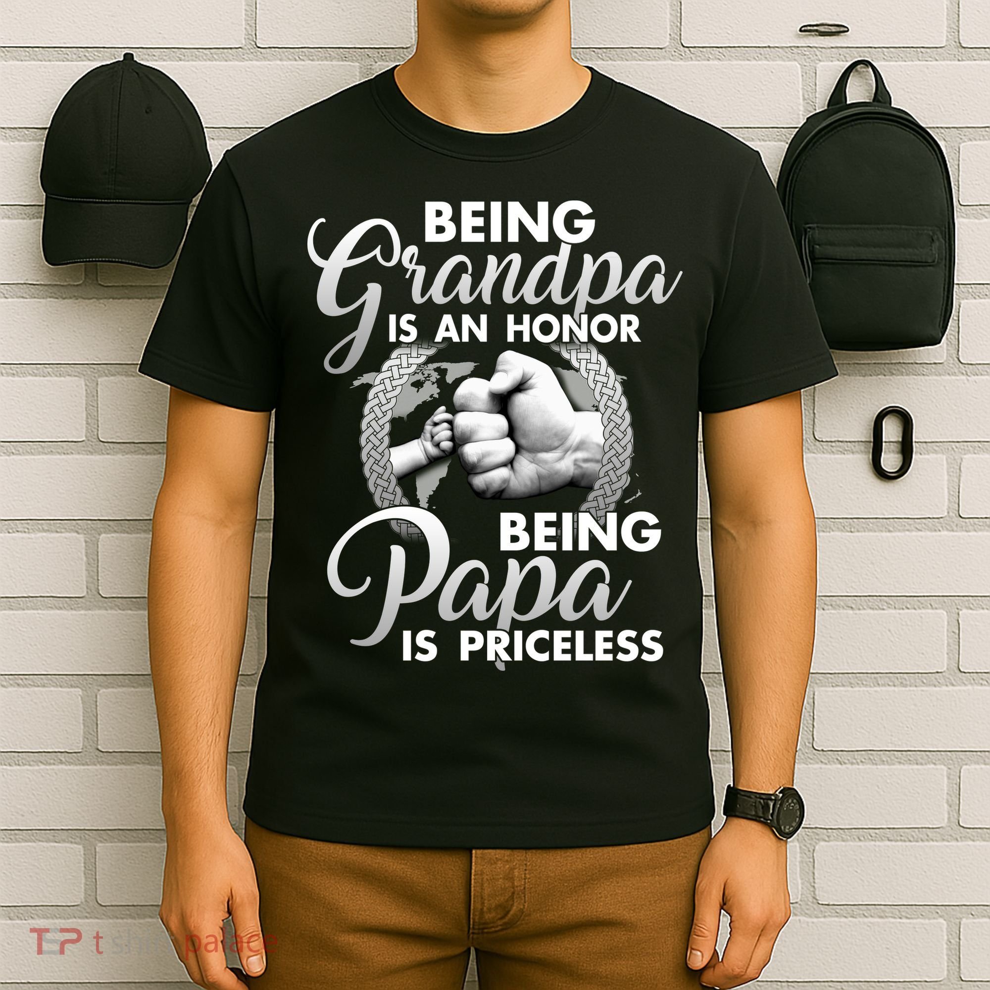Being Grandpa Is An Honor Being Papa Is Priceless T-Shirt
