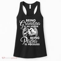 Being Grandpa Is An Honor Being Papa Is Priceless Women's Tank Top thumb 0