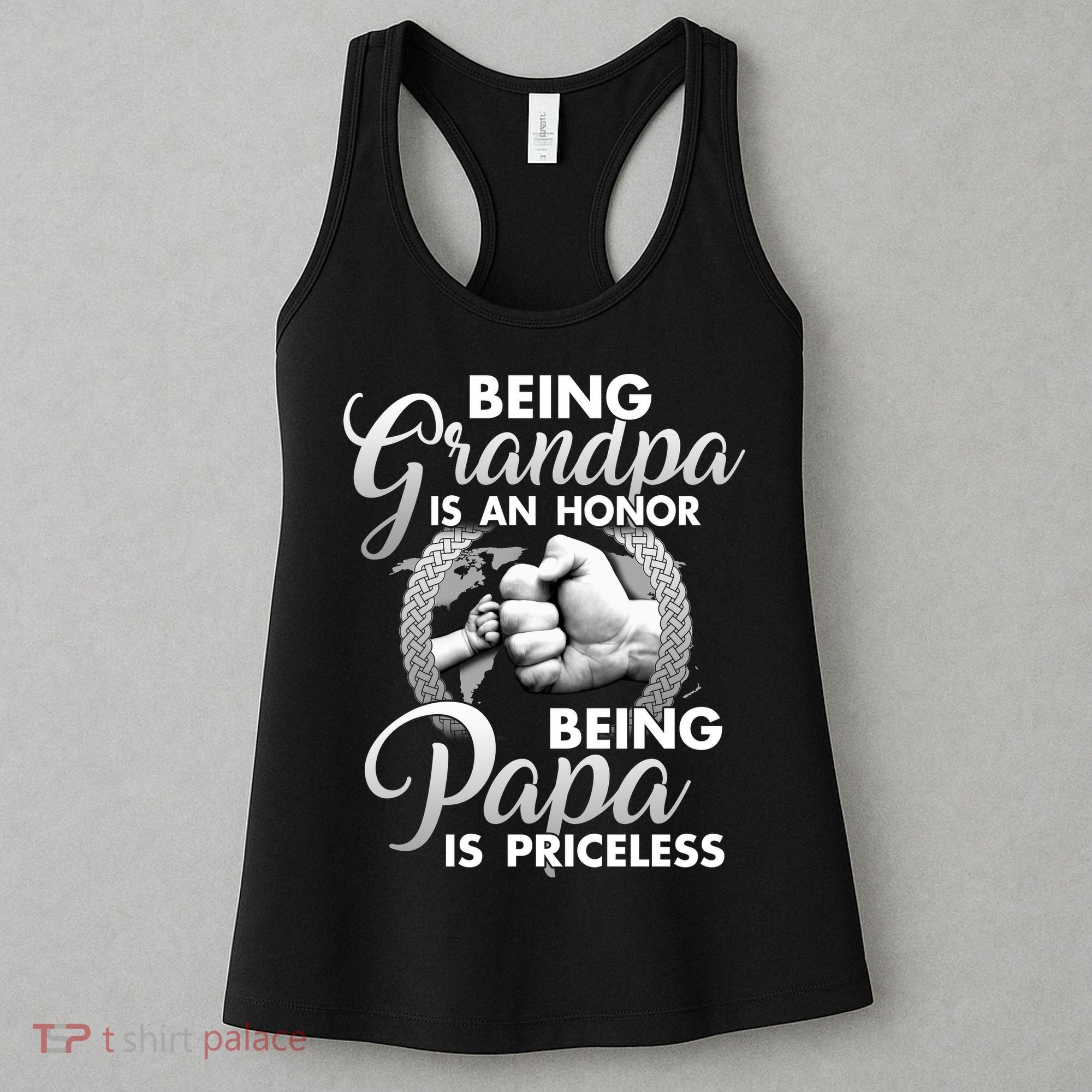 Being Grandpa Is An Honor Being Papa Is Priceless Women's Tank Top