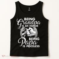 Being Grandpa Is An Honor Being Papa Is Priceless Tank Top thumb 2