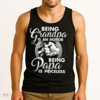 Being Grandpa Is An Honor Being Papa Is Priceless Tank Top thumb 3