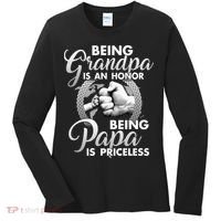 Being Grandpa Is An Honor Being Papa Is Priceless Women's Long Sleeve Shirt thumb 0