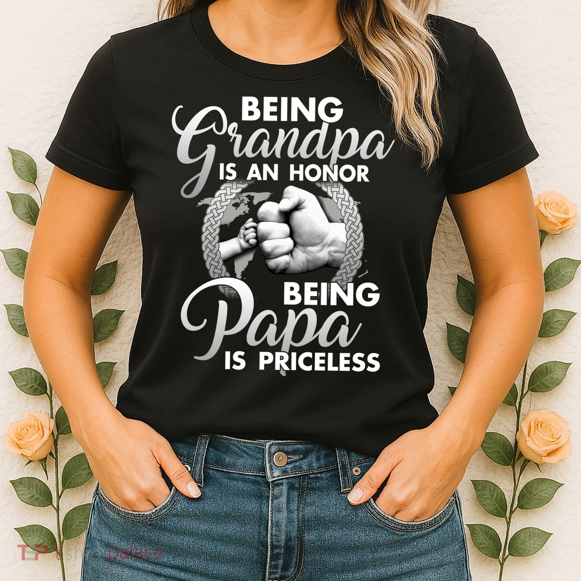 Being Grandpa Is An Honor Being Papa Is Priceless Women's T-Shirt