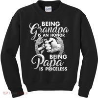 Being Grandpa Is An Honor Being Papa Is Priceless Kids Sweatshirt thumb 0