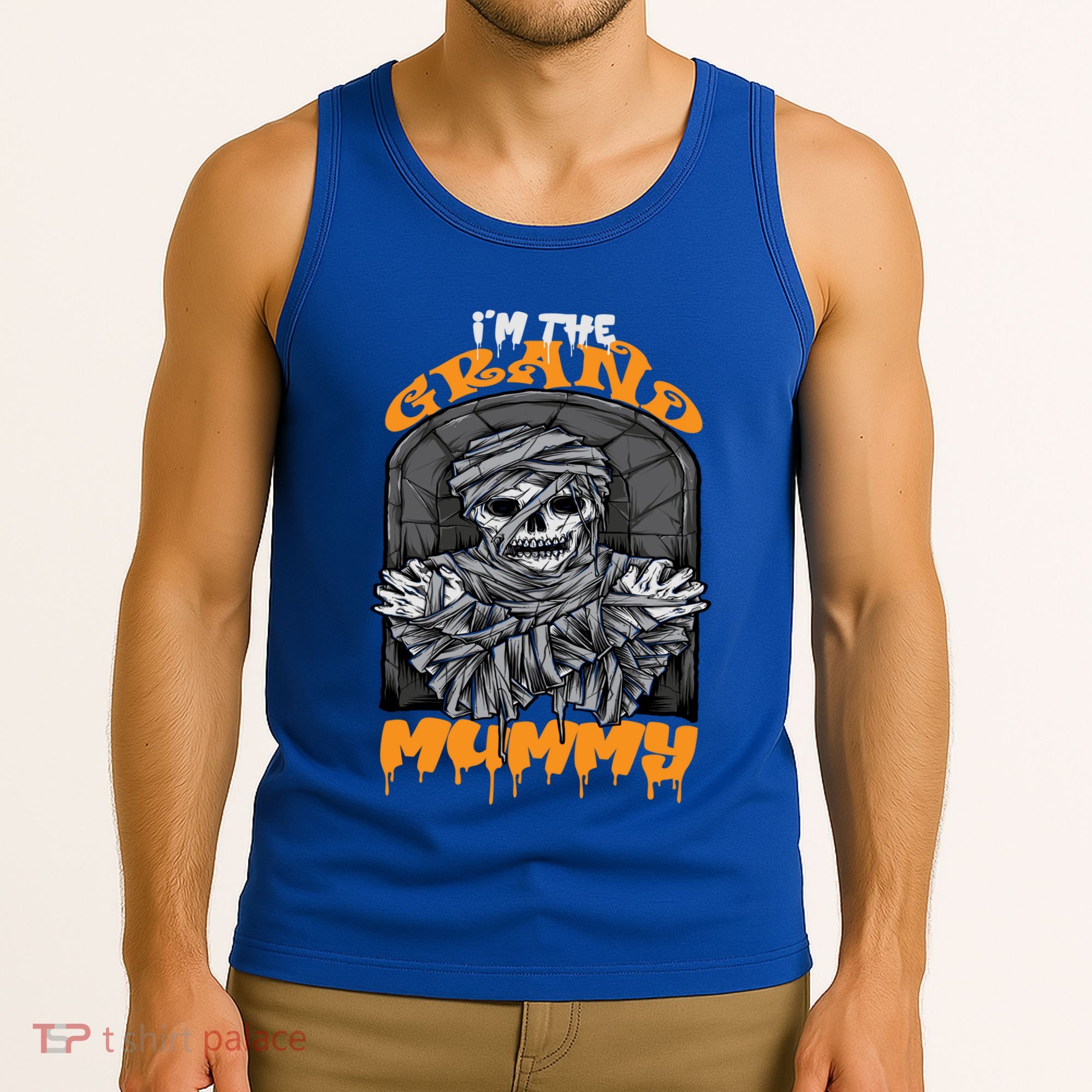 Bootiful Grandma IM The Grand Mummy Halloween Creepy Meaningful Gift Tank Top