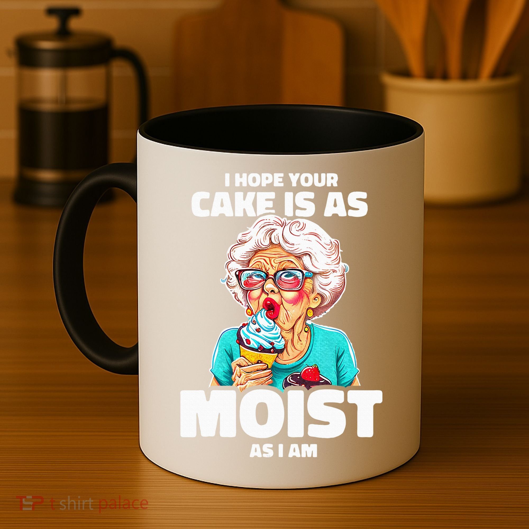 Baking Grandma I Hope Your Cake Is As Moist As I Am Gag Coffee Mug