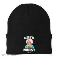 Baking Grandma I Hope Your Cake Is As Moist As I Am Gag Beanie thumb 0