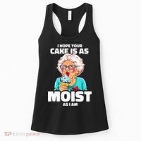 Baking Grandma I Hope Your Cake Is As Moist As I Am Gag Women's Tank Top thumb 0