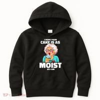 Baking Grandma I Hope Your Cake Is As Moist As I Am Gag Kids Hoodie thumb 0