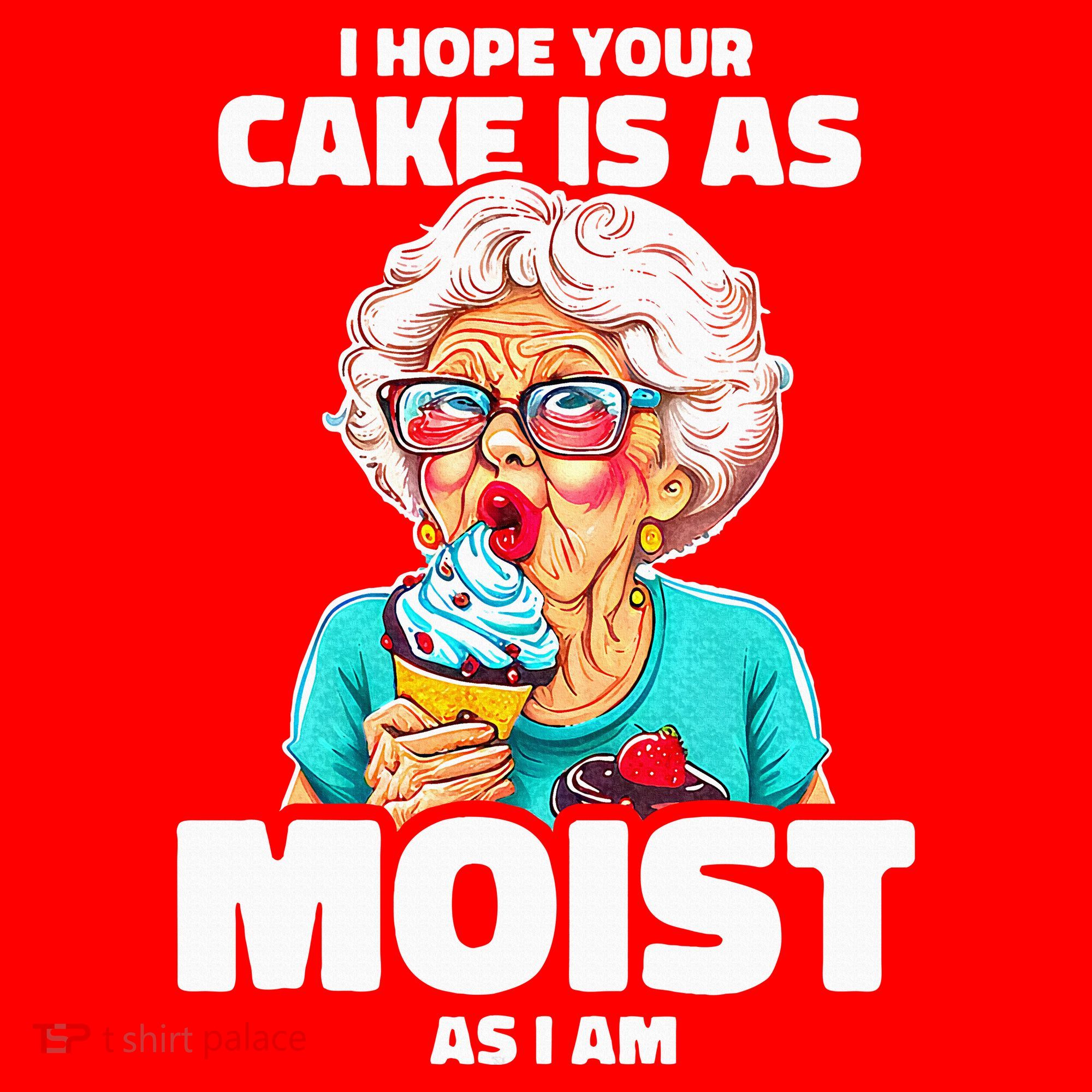 Baking Grandma I Hope Your Cake Is As Moist As I Am Gag Santa Hat