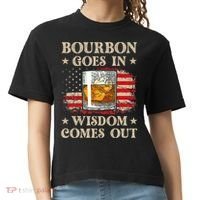 Bourbon Goes In Wisdom Comes Out Funny Drinking Comfort Colors Boxy T-Shirt thumb 0
