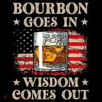 Bourbon Goes In Wisdom Comes Out Funny Drinking Visor thumb 3