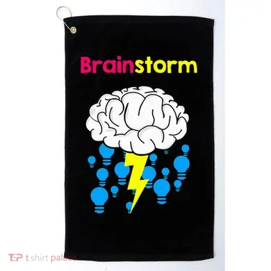 Brainstorm Good Idea Lightbulb Thunder Golf Towel