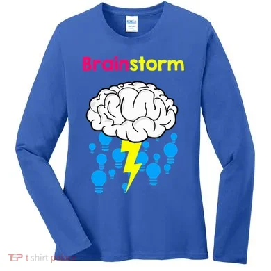 Brainstorm Good Idea Lightbulb Thunder Women's Long Sleeve Shirt