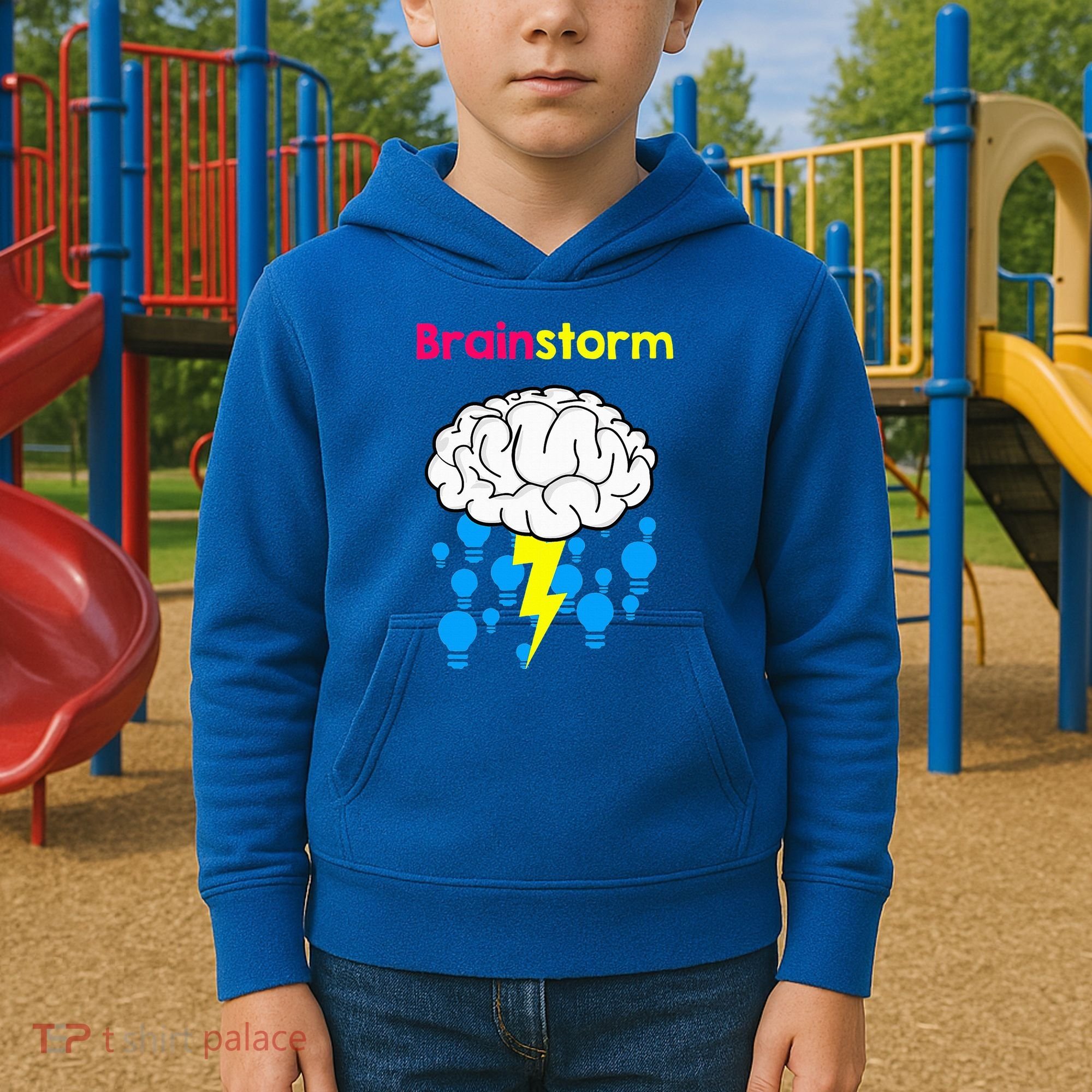 Brainstorm Good Idea Lightbulb Thunder Kids Hoodie
