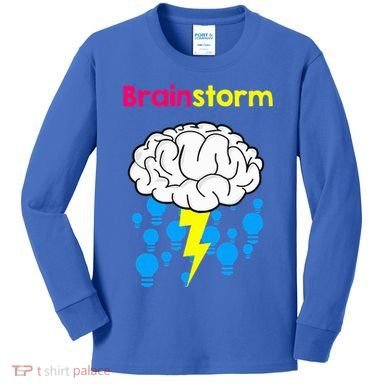 Brainstorm Good Idea Lightbulb Thunder Kids Long Sleeve Shirt