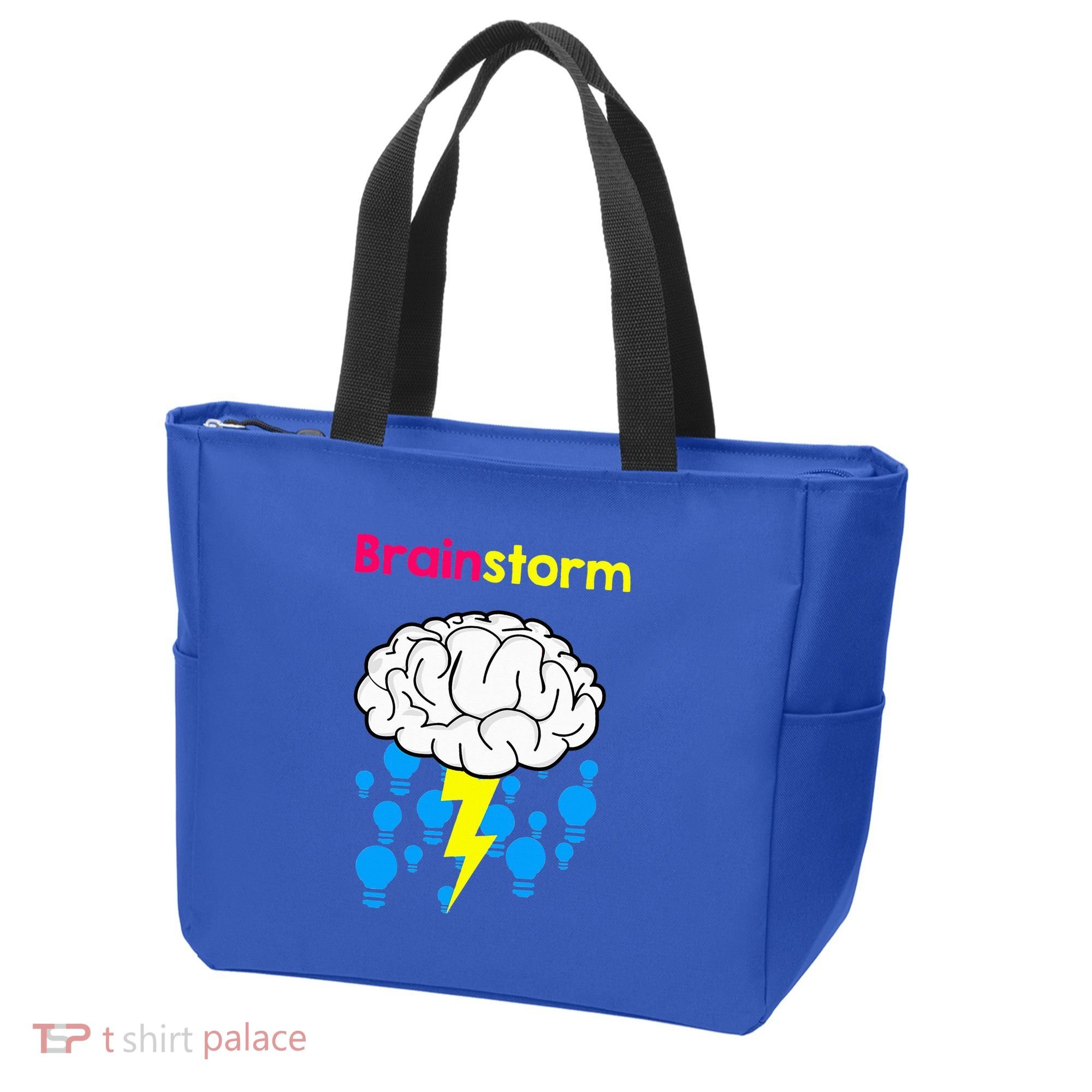 Brainstorm Good Idea Lightbulb Thunder Tote Bag