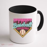 Baseball Grandma Ice Cream Drip Coffee Mug thumb 1