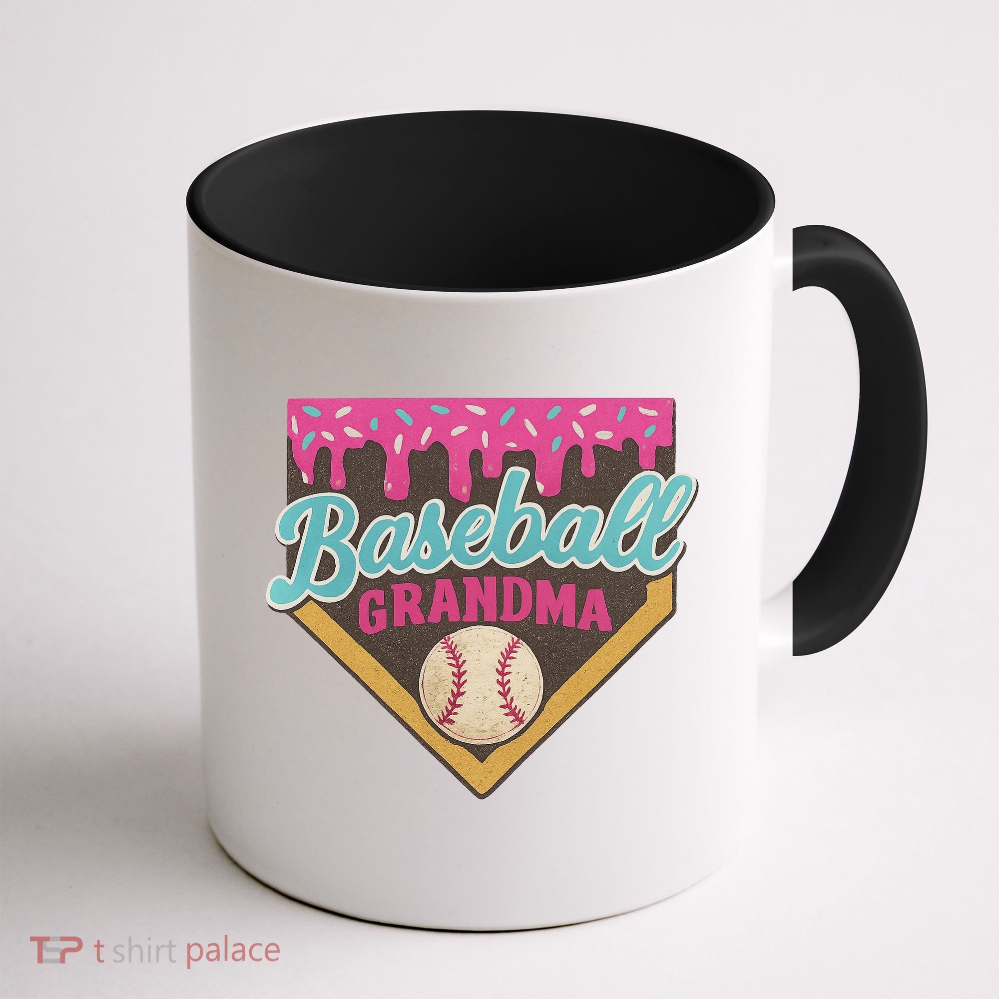 Baseball Grandma Ice Cream Drip Coffee Mug