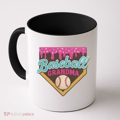 Baseball Grandma Ice Cream Drip Coffee Mug