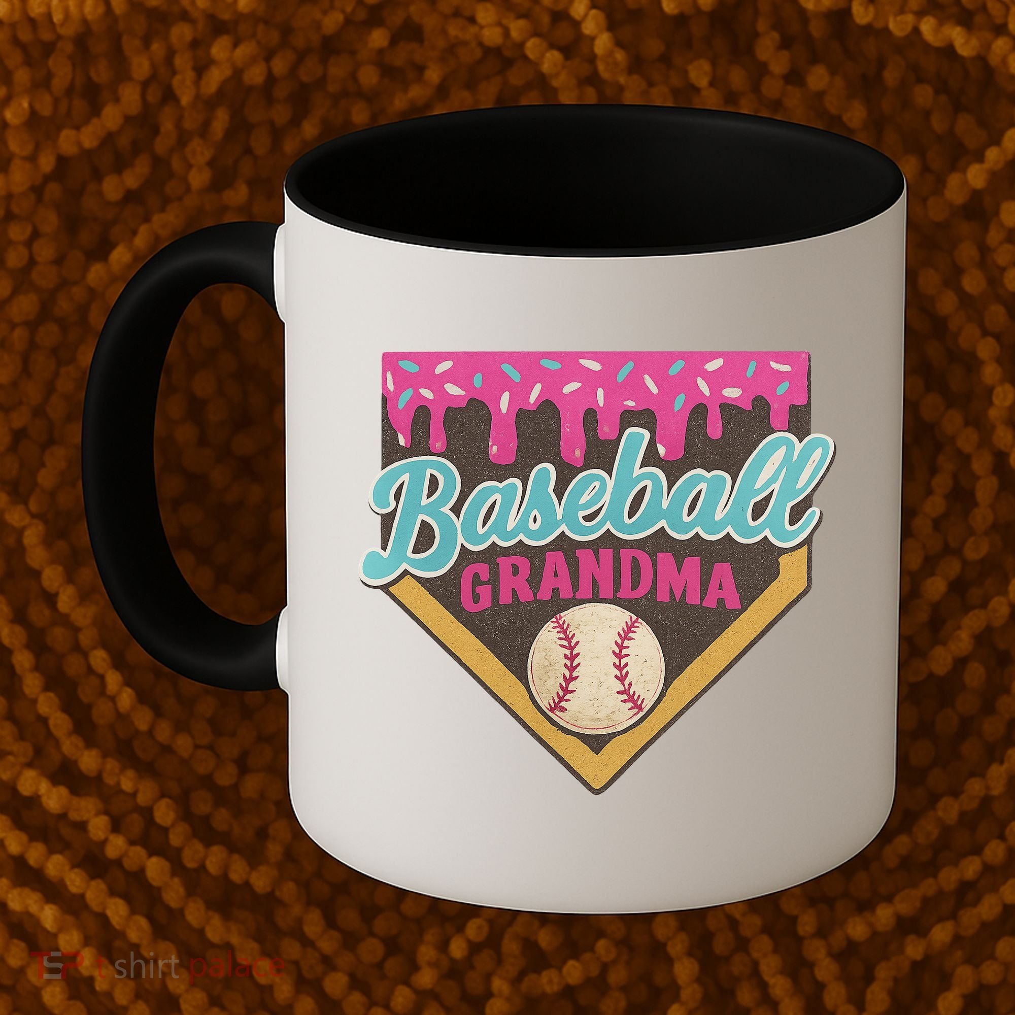 Baseball Grandma Ice Cream Drip Coffee Mug