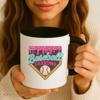 Baseball Grandma Ice Cream Drip Coffee Mug thumb 3