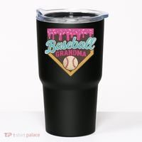 Baseball Grandma Ice Cream Drip Tumbler thumb 0