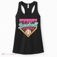 Baseball Grandma Ice Cream Drip Women's Tank Top thumb 0