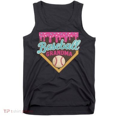 Baseball Grandma Ice Cream Drip Tank Top