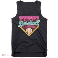 Baseball Grandma Ice Cream Drip Tank Top thumb 0