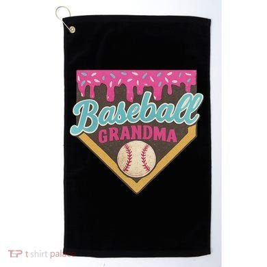 Baseball Grandma Ice Cream Drip Golf Towel