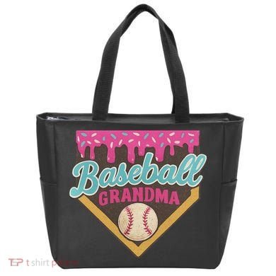 Baseball Grandma Ice Cream Drip Tote Bag