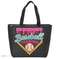 Baseball Grandma Ice Cream Drip Tote Bag thumb 0