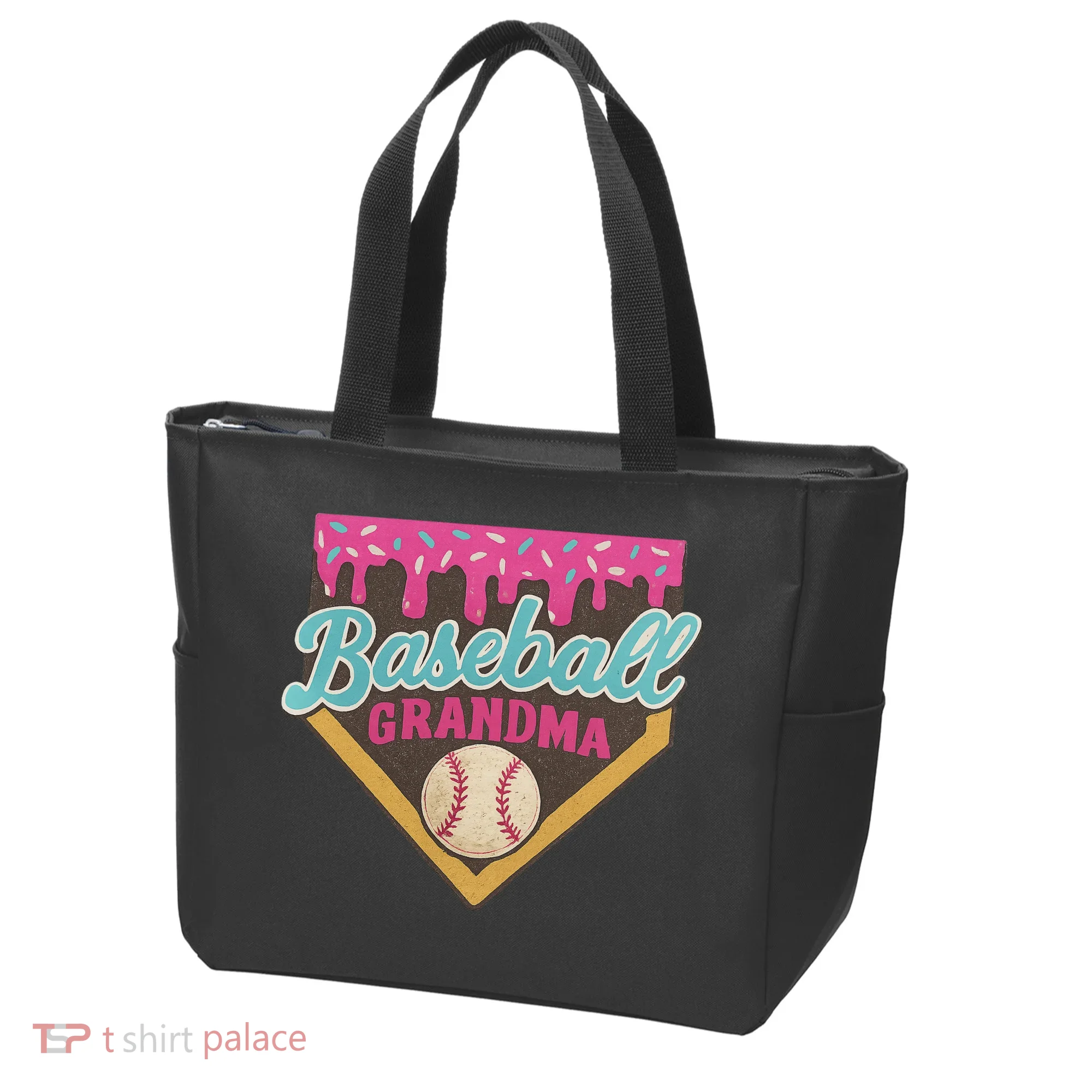 Baseball Grandma Ice Cream Drip Tote Bag