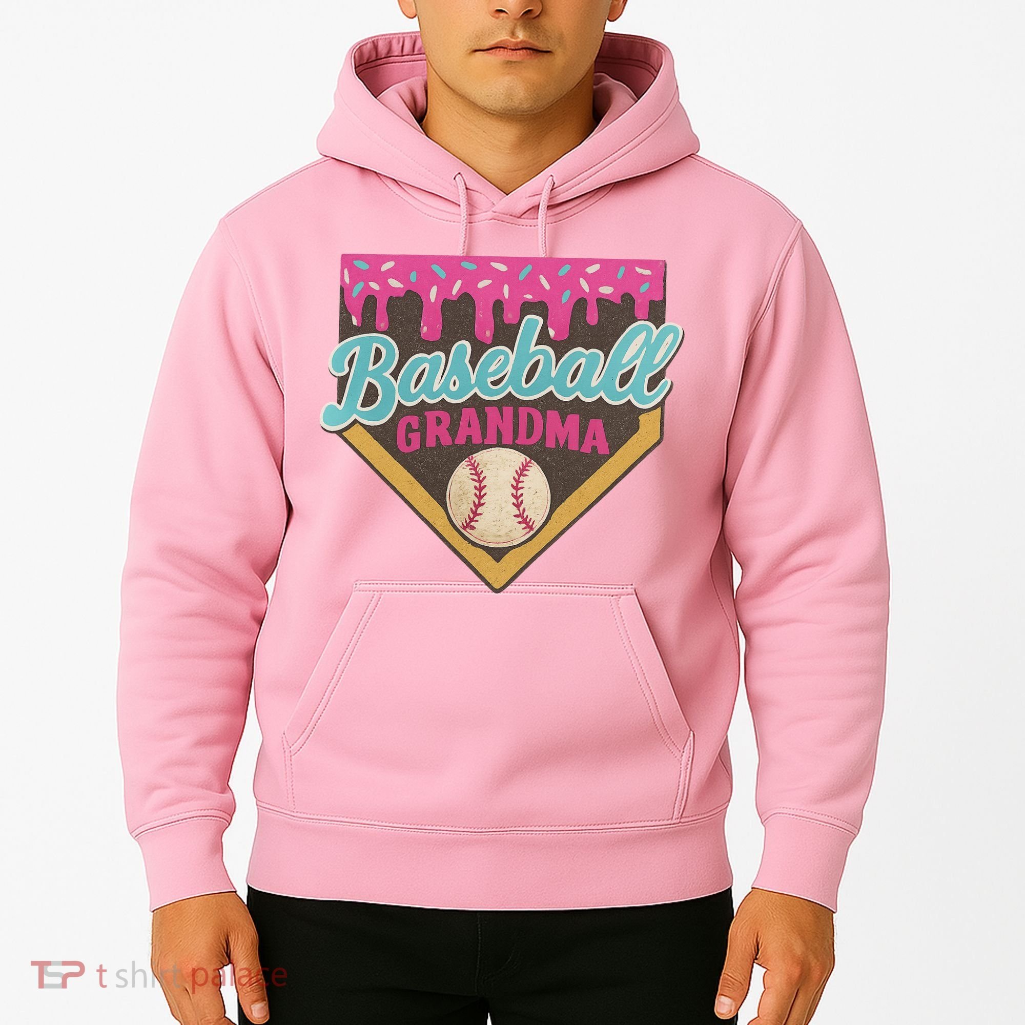 Baseball Grandma Ice Cream Drip Hoodie