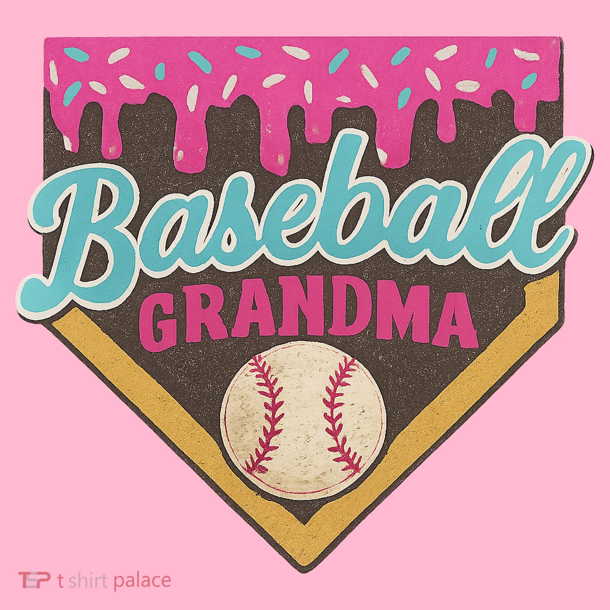 Baseball Grandma Ice Cream Drip Hoodie