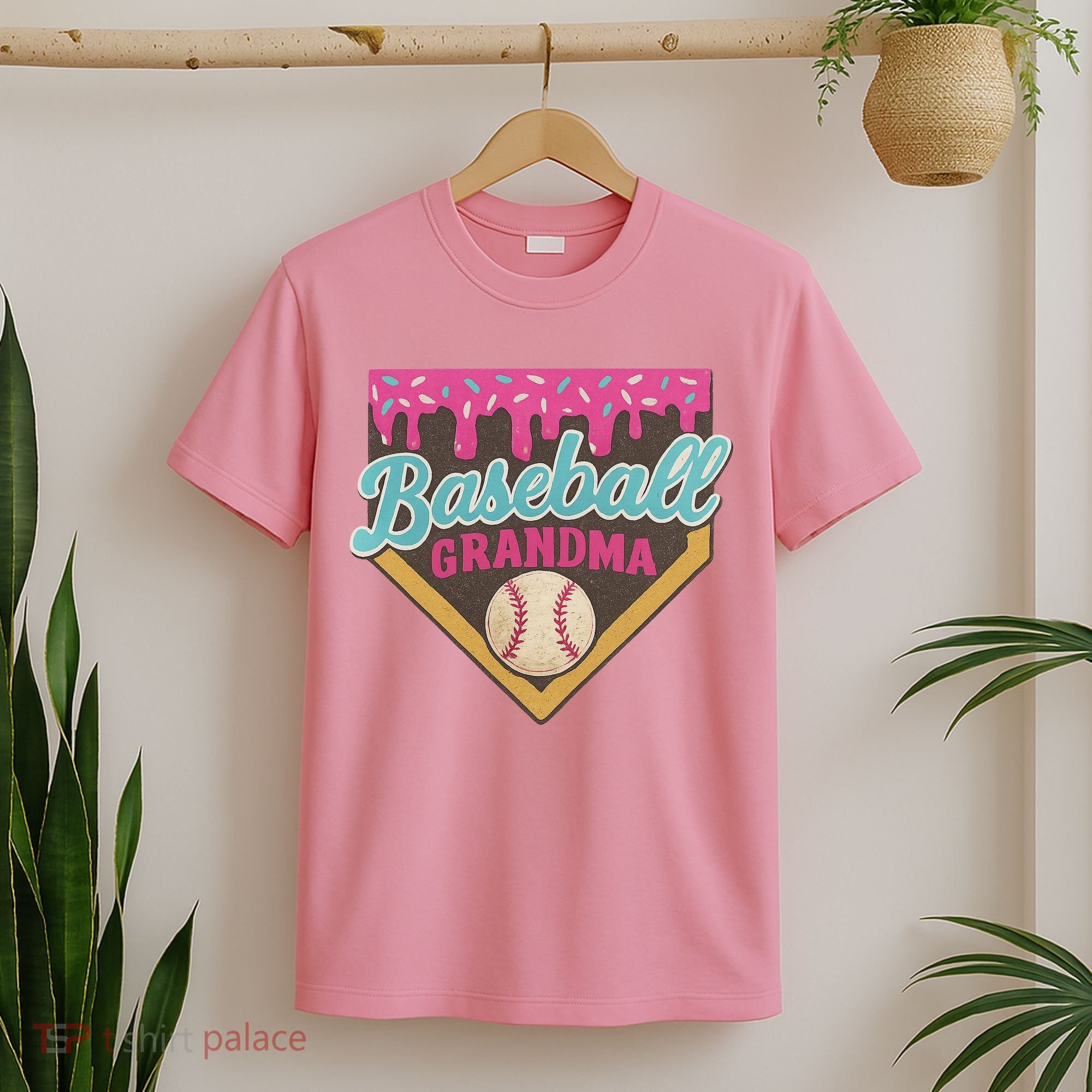Baseball Grandma Ice Cream Drip T-Shirt