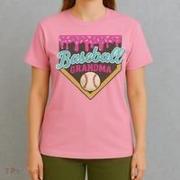 Baseball Grandma Ice Cream Drip T-Shirt thumb 4