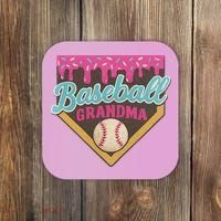 Baseball Grandma Ice Cream Drip Coaster thumb 0