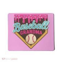 Baseball Grandma Ice Cream Drip Mousepad thumb 0