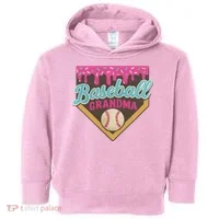 Baseball Grandma Ice Cream Drip Toddler Hoodie thumb 0
