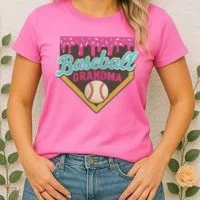Baseball Grandma Ice Cream Drip Women's T-Shirt thumb 2
