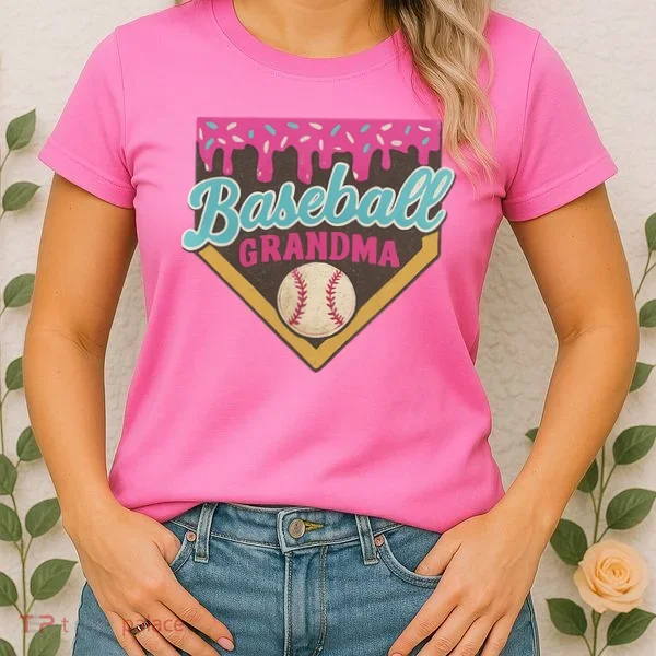 Baseball Grandma Ice Cream Drip Women's T-Shirt